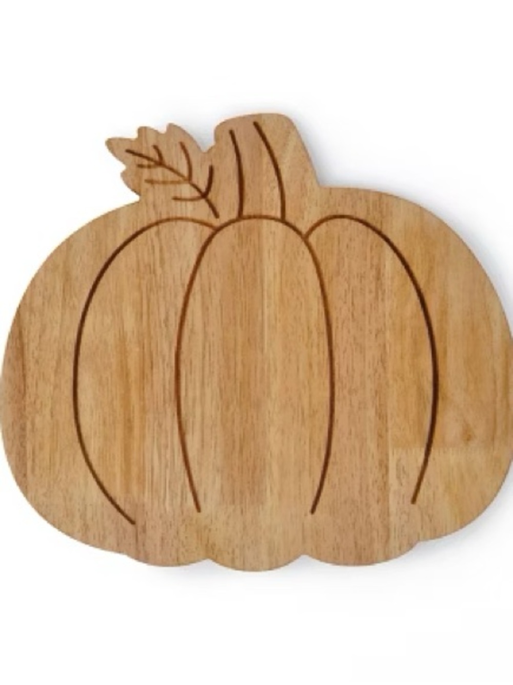 Never Used Wooden Pumpkin Serving Board/Cutting board - Natural